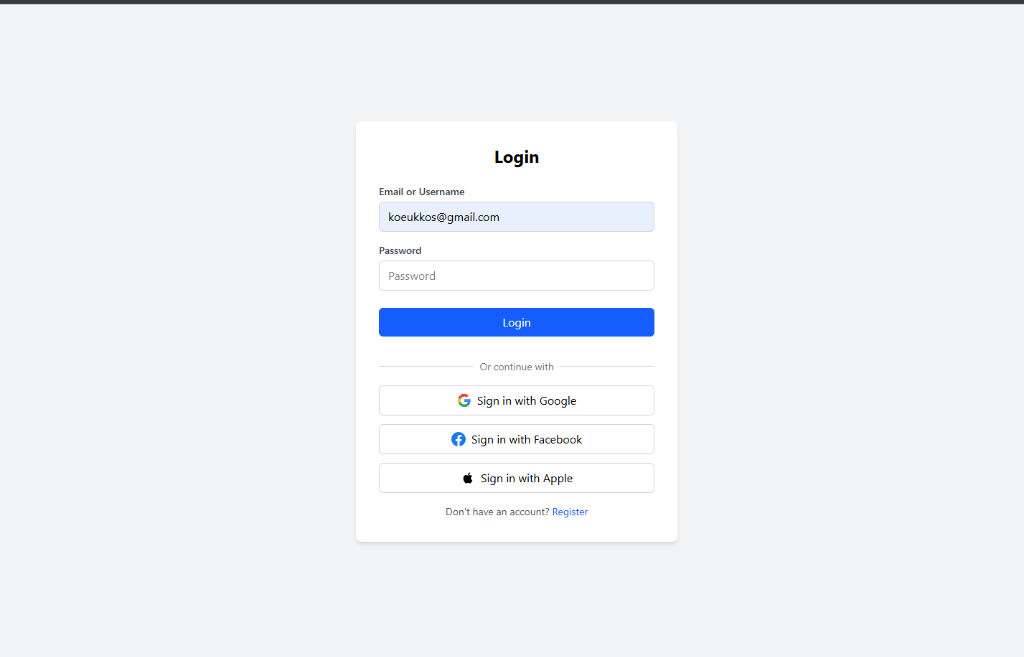 Login & Register with Google